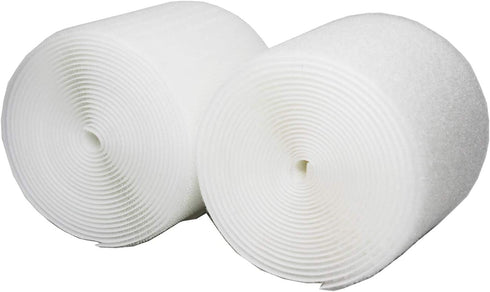 3 Inches Width 3 Yards Length,Sew on Hook and Loop Style,Non-Adhesive Nylon Strips Fabric,White (3 in x 3 yd)...