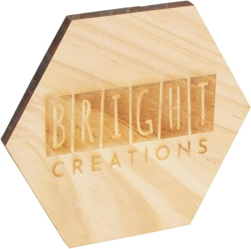Bright Creations 15 Pack Unfinished Wooden Hexagon Cutouts for Crafts, 1/4" Thick for Wood Burning, Engraving (4 x 4 in)...