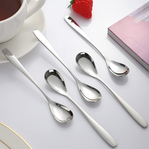 Egg Spoons for Soft Boiled Eggs Stainless Steel Spoon for Coffee,Ice-cream Appetizers Desserts...