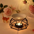 SXCHEN Essential Oil Burner for Scented Oil Tea Light Wax Melt Warmer Ceramic Tealight Wax Candle Burner Black Metal Aroma Diffuser-Set of 1...