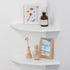 Corner Wall Shelves Set of 2, Rustic Wood Corner Floating Shelves with Cable raceway, Wall Mount Storage Display for TV Accessories, Baby Monitor,...