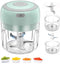 Electric Mini Food Chopper, Rechargable Small Food Processor for Garlic, Puree, Onion, Herb, Veggie, Ginger, Fruit Blender (250ml+100ml 2 cups, Gr...