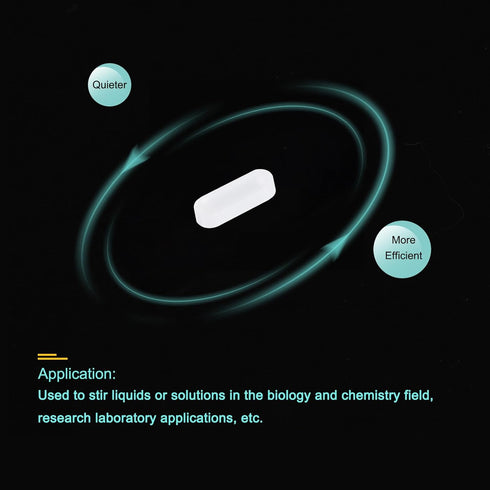 MECCANIXITY Magnetic Stirrer Mixer Stir Bar Rod 15mm(0.59") x5mm Cylinder Shape PTFE Coating Magnet White for Laboratory 6Pcs...