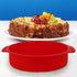 11.42inch Silicone Cake Molds, DIY Baking Cake Pan Tray Bakeware Pan Quick Release Baking Pans for Layer Cakes, Cheese Cakes (Red)...