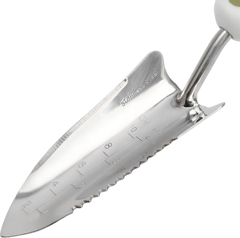 Worth Garden Aluminium Garden Planting Trowel Shovel - 2-Color-Combined PP/TPR Ergonomic Grip - Hand Shovel Tool for Gardening Weeding Transplanti...