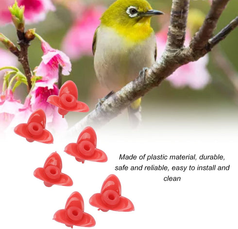 CHICIRIS Hummingbird Feeder Replacement Flowers, 30 Pieces Hummingbird Feeder Flowers, Hummingbird Feeder Parts, Replacement Flowers for Hummingbi...