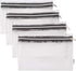 Clear Vinyl Zipper Multi-purpose Waterproof Office Home Supply Organizers toiletry Pouch Tool Bag 4-pack...