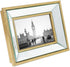 Isaac Jacobs 4x6 Gold Beveled Mirror Picture Frame - Classic Mirrored Frame with Deep Slanted Angle Made for Wall Décor Display, Photo Gallery and...