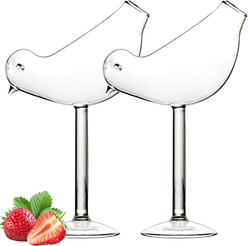 Cocktail Glasses Bird Shaped Cocktail Wine Glass 5oz/150ml Set of 2 Bird glasses Drinking Unique Champagne Coupe Glass Bird Shape Martini Goblet C...