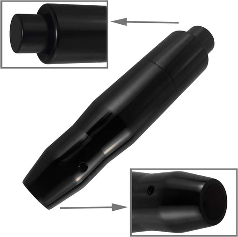 Lunsom Automatic Shift Knob Metal Car Shifting with Push Button Aluminum Alloy Shifter Lever Handle Long Stick Gear Head Fit Most Auto Transmissio...