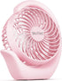 Small Rechargeable Fan, Portable Usb or Battery Fan, 3600mah Small Desk Fan, 8-24Hours Working, 3 Speed & Keep Quiet, 3.28Ft Charging Cord(Pink)...