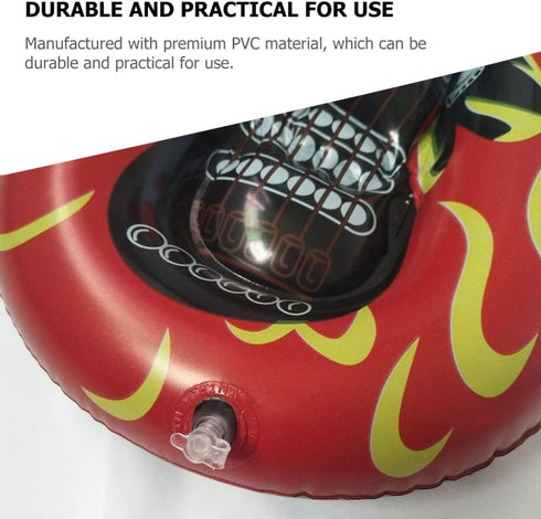Zerodeko 6Pcs Inflatable Guitars, Blow Up Flame Guitar Toys Air Inflation Musical Instruments 80s 90s Rock and Roll Party Decorations Musicial Par...