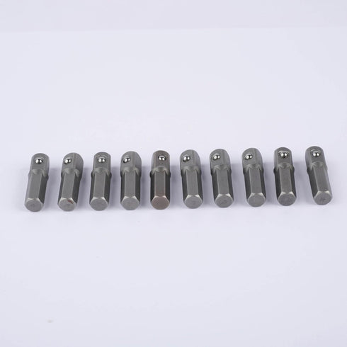 10PCS Replacement Part for M.C: Impact Socket Extension Adapter Converter Set - 1/4" Hex Shank to Square Drive 25mm | Chrome Vanadium Steel Tools ...
