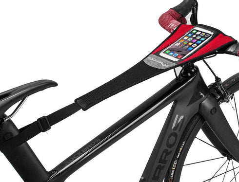 ROCK BROS Bike Sweat Guard Bicycle Trainer Sweat Net Bike Frame Sweat Guard with Phone Pouch for Indoor Cycling Training Compatible for 6.5" iPhon...