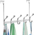 iDesign York Metal Over the Door Organizer, 5-Hook Rack for Coats, Hats, Robes, Towels, Jackets, Purses, Bedroom, Closet, and Bathroom, 15.28" x 5...