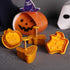 4 Pcs Halloween Theme Plunger Biscuit Mold Cutter Plastic Cookie Cutter Biscuit Stamp Mould Fondant Tool Set...
