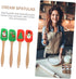 5pcs Cream Spatula Frosting Spatula Wooden Handles Silicone Baking Sheet Christmas Cake Decorating Spatula Christmas Rubber Spatula Cake Baking Sc...