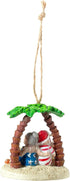 Cape Shore Santa and Mrs. Claus Island Secret Hideaway Palm Ornament...