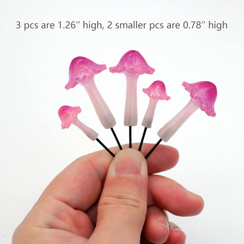 Mini Mushroom Figurines, Tiny Mushrooms Miniature Mushrooms Fairy Garden Accessories Terrarium Decor Micro Resin Mushroom Fairy Garden Decor Mushr...