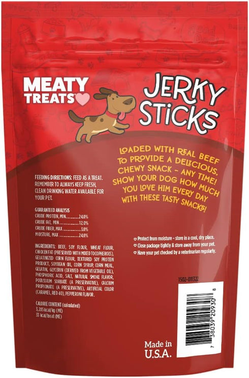 Beef Flavored Jerky Sticks Dog Treats, 2.5-oz. (Pack of 8)...
