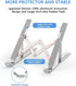Laptop Stand, Adjustable Aluminum Foldable Portable Holder, Upgrade Whole Anti-Slip Silicone Pad, Laptop Riser for Desk Compatible with MacBook Ai...