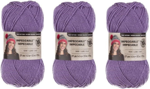 Loops & Threads Impeccable Yarn 4.5 oz Lavender (3-Pack)......