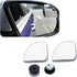 2 PCS Car Blind Spot Mirror, 1.96" x 1.96" Self-adhesive Wide-angle Sector-shaped Frameless Convex Glass Reversing Assist Mirror, Modification Acc...