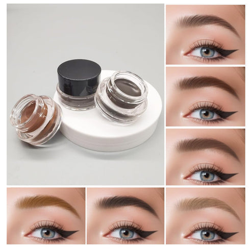 Transparent Eyebrow Shaping Gel Set, Pomade Eyebrow Scalpel Stencil Sticker Kit Eyebrow Styling Soap for Natural Brows Skin, Long Lasting 3D Feath...