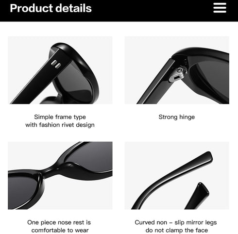 Vintage Small Oval Sunglasses for Women Men 90s Sunglasses Narrow Eyeglasses UV400 Protection 2 Pack...