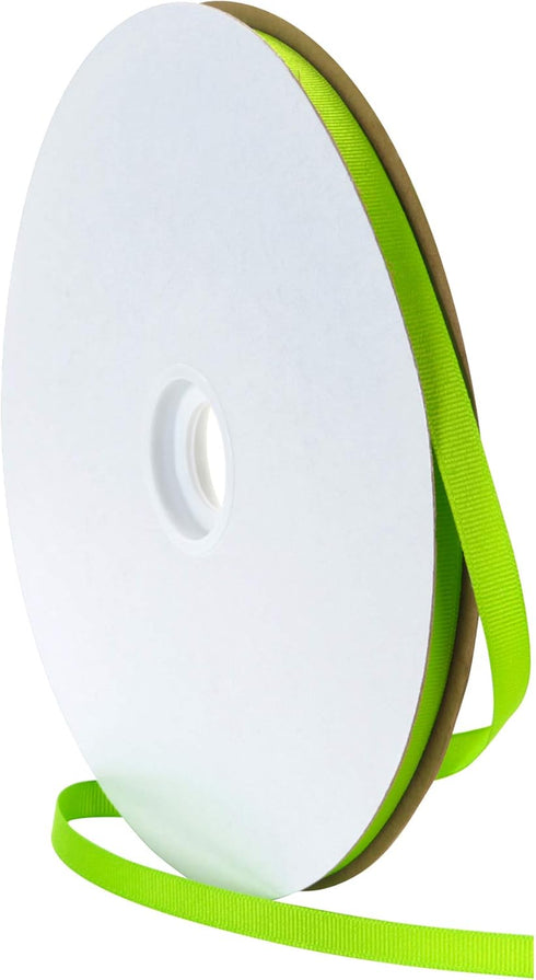 Berwick Offray 3/8" Grosgrain Ribbon, New Chartreuse Green, 100 Yards...
