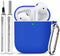 for Airpods Case Cover 2&1 with Cleaner Kit,Silicone Protective Case Compatible with Apple AirPods 2nd/1st Generation Charging Case with Keychain,...