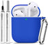 for Airpods Case Cover 2&1 with Cleaner Kit,Silicone Protective Case Compatible with Apple AirPods 2nd/1st Generation Charging Case with Keychain,...
