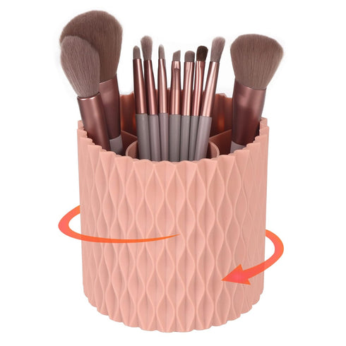 Makeup Brush Holder Organizer -360° Rotating Multi-Functional Pen Holder for Desk,Multi-Purpose Desktop Stationary Organizer,Storage Cup for Lipst...