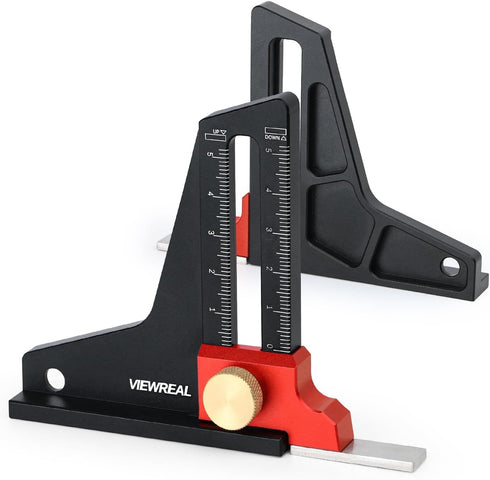 Woodworking Height Gauge - Precision CNC-Machined Depth Measuring Tool, Anodized Aluminum Alloy with Dual Scale for Table Saw/Router/Drill Press (...