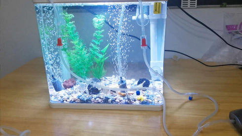 Aquarium Air Pump Accessories - Contains Airline Tubing, Air Stones, Check Valves, Control Valve, Connectors, Suction Cups...