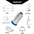 Ninetonine Bonded Nylon Sewing Thread, Curved Needles, Scissors and Thimble Tools Kits (White)...