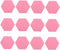 STOBOK 12 Pcs Felt Backdrop Wall Sticker Black Decor Cork Hexagon Felt Bulletin Board Tiles Self Adhesive Felt Board Pink Decor White Felt Hexagon...