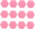STOBOK 12 Pcs Felt Backdrop Wall Sticker Black Decor Cork Hexagon Felt Bulletin Board Tiles Self Adhesive Felt Board Pink Decor White Felt Hexagon...