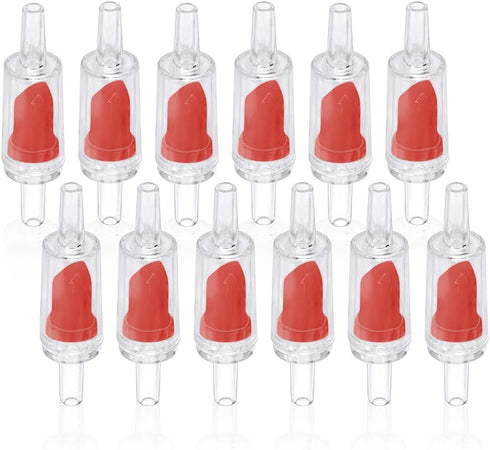 Aquarium Air Pump Check Valve 12PCS Fish Tank One Way Non-Return Check Valve Air Pump Accessories for 3/16 Inch Airline Tubing...