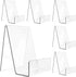 6 Pack Acrylic Book Stand, Clear Easel Stand for Display, Book Display Holder, Display Stand for Album, CD, Magazine, Postcard, Picture, Plate, Ar...