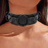 Gothic Leather Choker Necklace Punk Choker Collar Rings Nightclub Party Adjustable Necklaces Chain for Women...