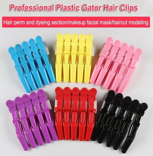 AKOAK 6 PCS Professional Anti slip Crocodile Clip - Large Styling Hair Clip for Women's Thick Hair, Dyeing or Hair Care Partition Positioning Clip...