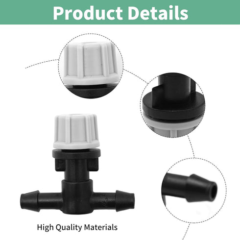 50Pcs 1/4" Micro Spray Irrigation Drippers Three-Way Integrated Atomizing Nozzle for Garden Greenhouse, Drip Irrigation System, Courtyard Cooling...