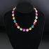 JNF Colorful Crystal Rhinestone Choker Collar Necklace For Women Twisted 3 Strand Statement Necklace Trendy Sparkly Gold Neck Chain Wedding Bridal...