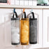 Plastic Bag Holder, Mesh Grocery Bag Holder Hanging Storage Bag Dispenser (Grey 2 Packs)...