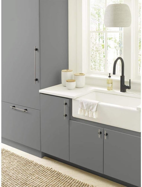 Amerock | Cabinet Pull | Matte Black/Polished Nickel | 5/8 inch (16 mm) Center to Center | Transcendent | 1 Pack | Drawer Pull | Drawer Handle | C...