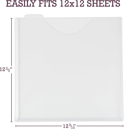 Samsill Scrapbook Storage Organizer Folders 12x12 Inch, 12 Pack, Paper Files with Customizable Tabs, Includes 12 Blank White tabs, Top-Loading, He...