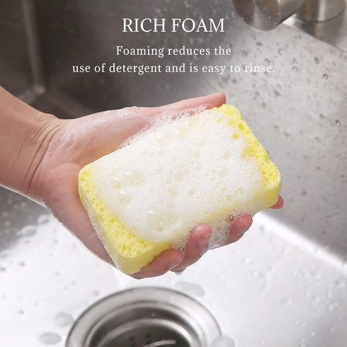 Individually Wrapped Sponges, Kitchen Dishwashing Sponge Bulk, Non Scratch Dishes Scouring Pad Dishcloth, Odor-Free Sponge Wipes for Household Cle...