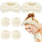 6 PCS Spa Headband with Wrist Washband Face Wash Set, Makeup Headband and Wristband Towel Scrunchies for Washing Face, Skincare Headband Sleepover...