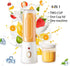 15 Oz Portable Blender Optional Double Cup(Big+Small),USB Rechargeable with 10-Blades, Blender for Shakes and Smoothies, Complementary Food,Crush ...